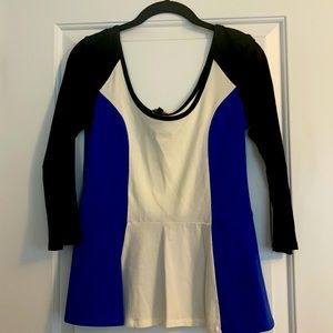 Express peplum block style top